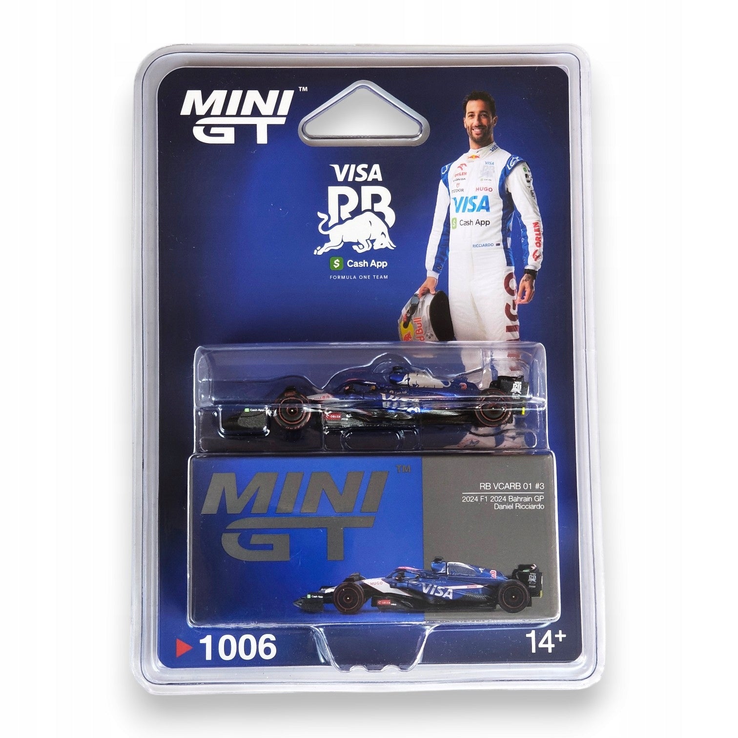 Mini GT - 1:64 RB VCARB 01 #3 D. Ricciardo 2024 F1 2024 Bahrain GP Blister