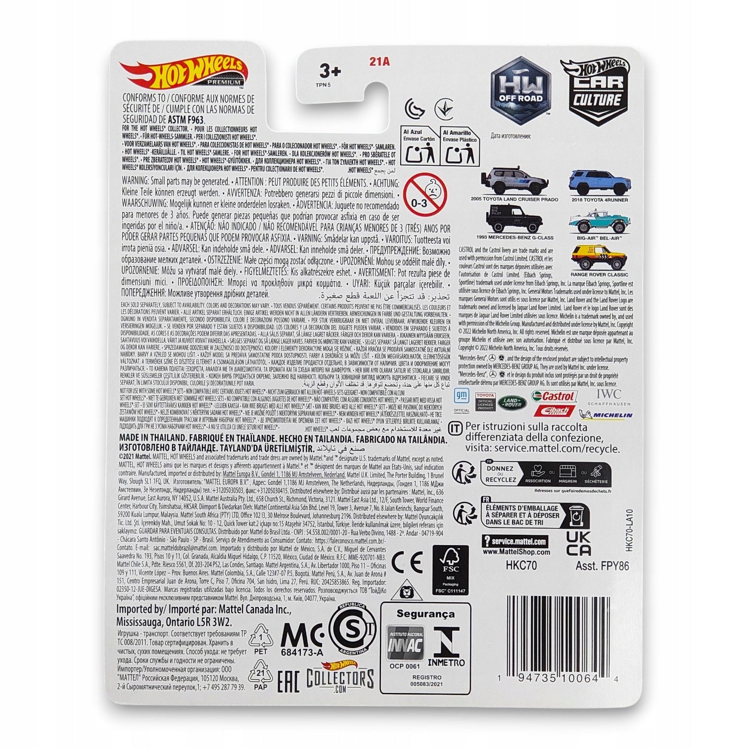 Hot Wheels Premium - 2005 Toyota Land Cruiser Prado Car Culture Off Road