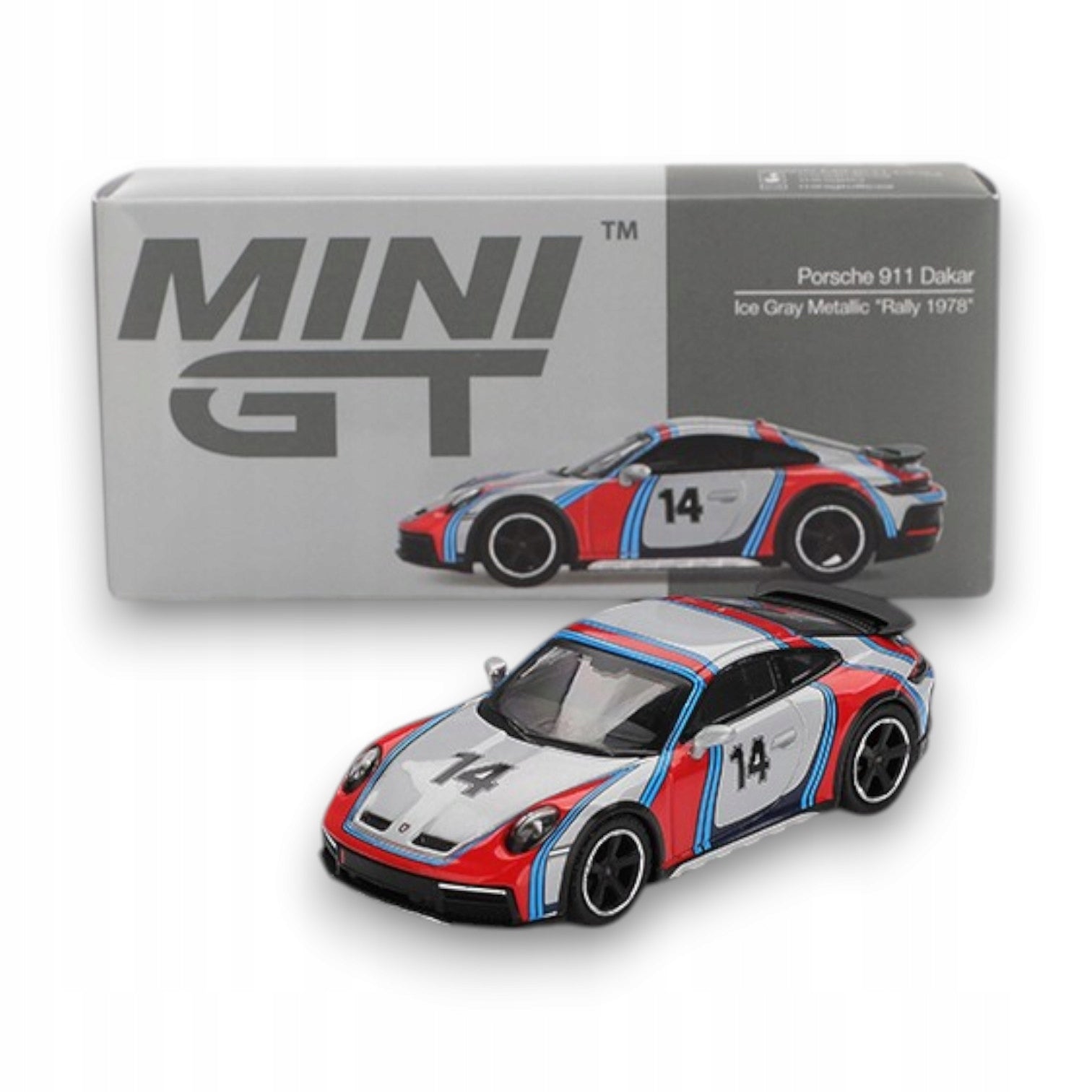 Mini GT - 1:64 Porsche 911 Dakar Ice Grey "Rally 1978" LHD MGT00964L