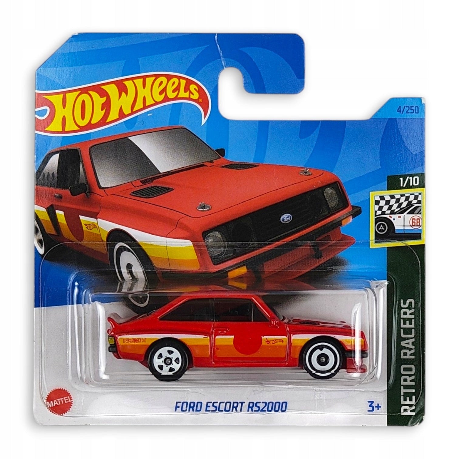 Hot Wheels - Ford Escort RS2000 OUTLET Delikatne zagięcia