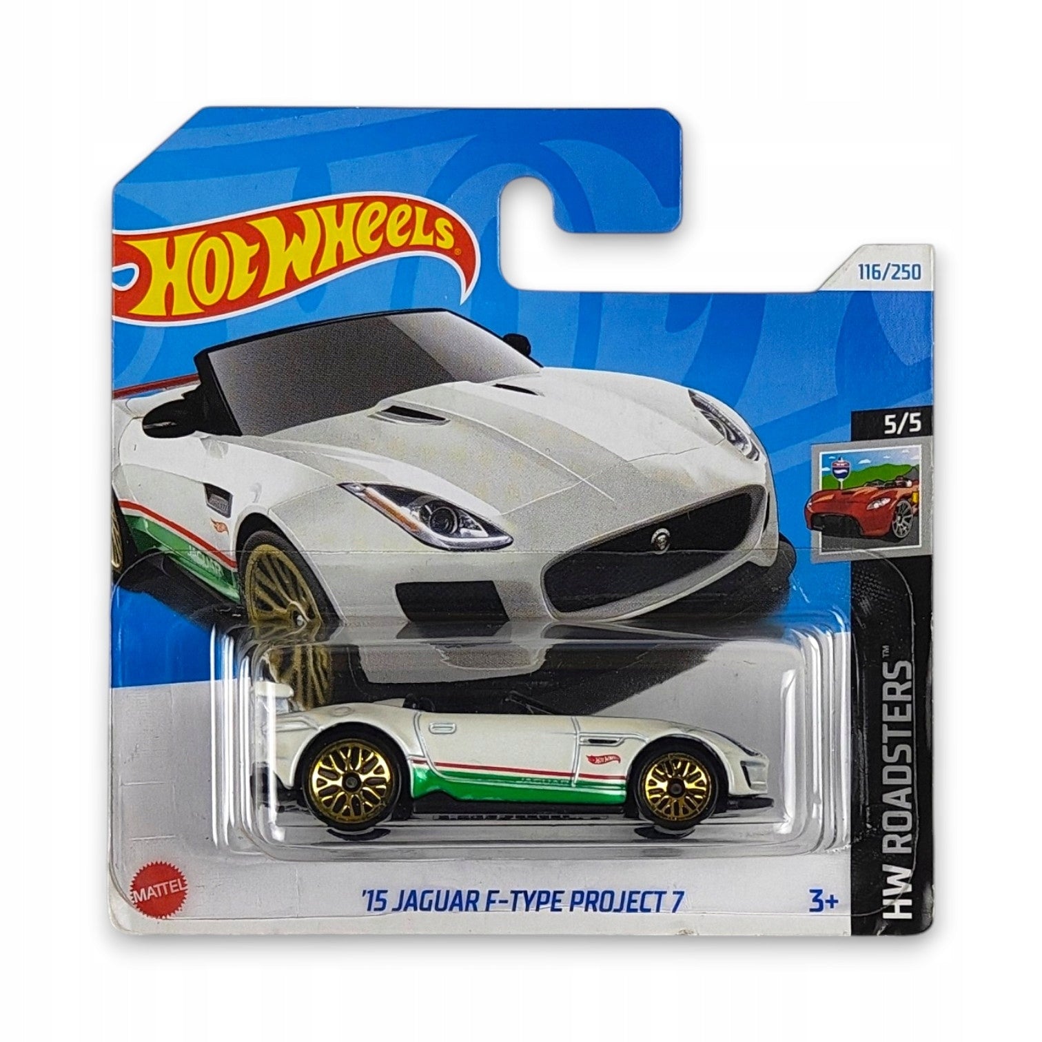 Hot Wheels - 15 Jaguar F-Type Project 7 OUTLET Delikatne zagięcia