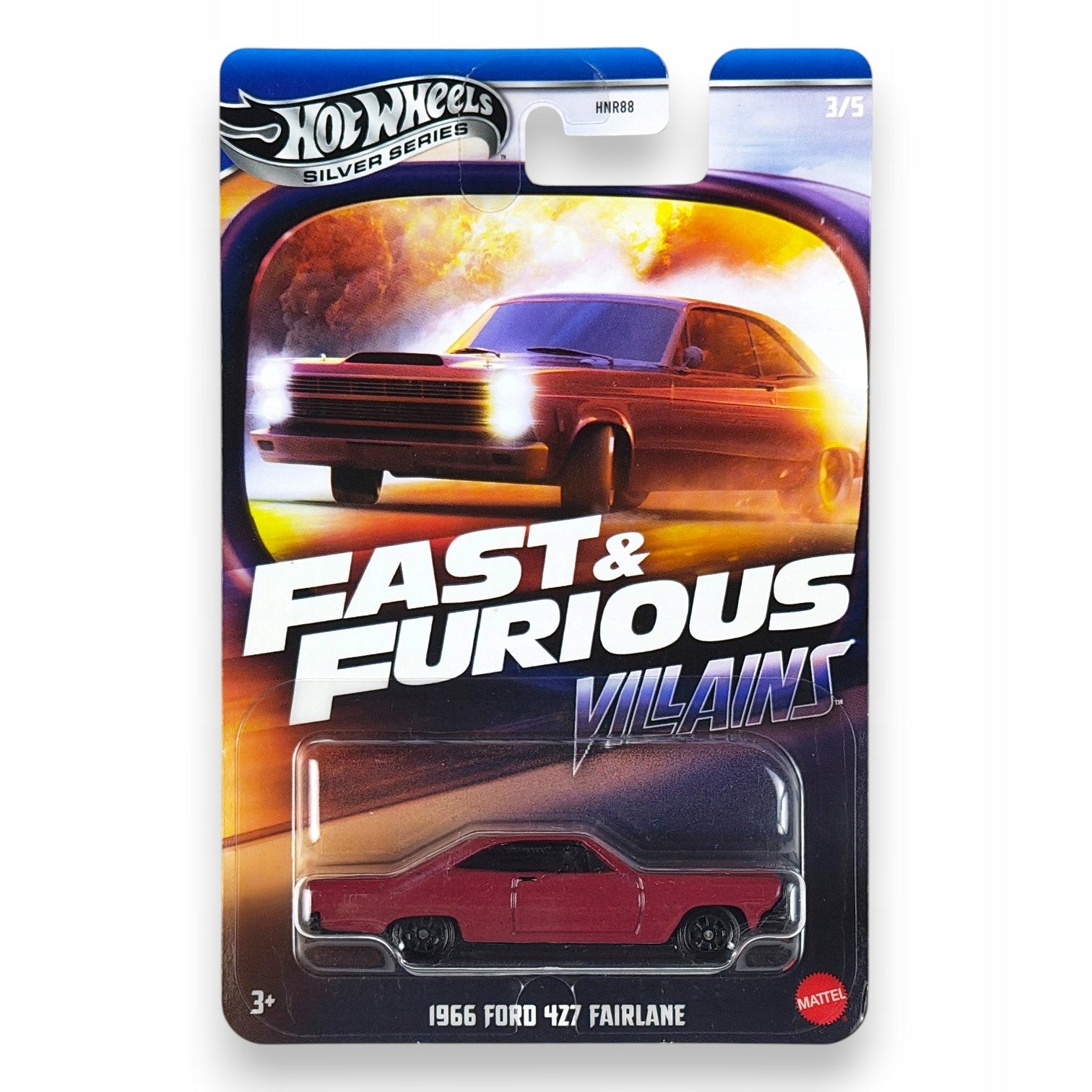 Hot Wheels - 1966 Ford 427 Fairlane Fast & Furious Vilains Silver Series