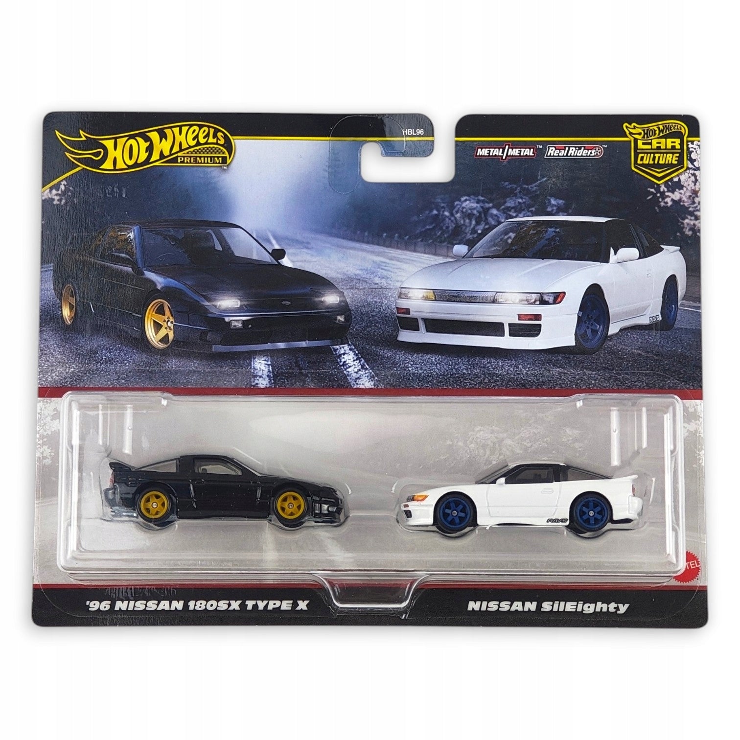 Hot Wheels Premium - 2-Pak 96 Nissan 180SX Type X, Nissan SilEighty