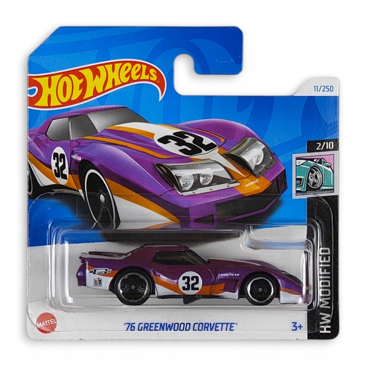 Hot Wheels - 76 Greenwood Corvette OUTLET Delikatne zagięcia