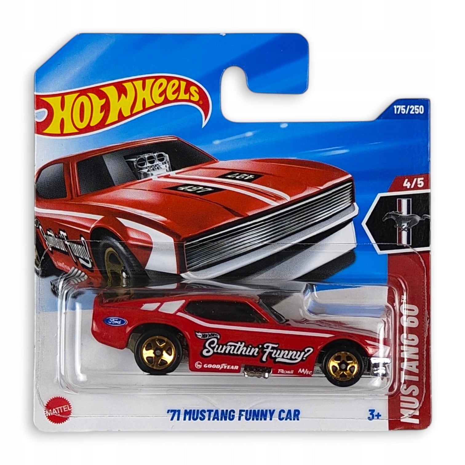 Hot Wheels - 71 Mustang Funny Car OUTLET Delikatne zagięcia