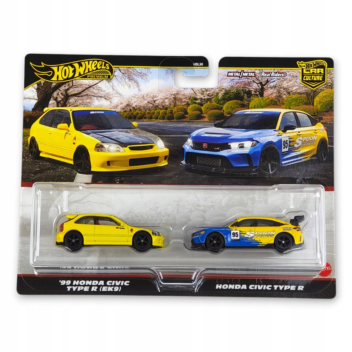 Hot Wheels Premium - 2-Pak 99 Honda Civic Type R EK9, Honda Civic Type R