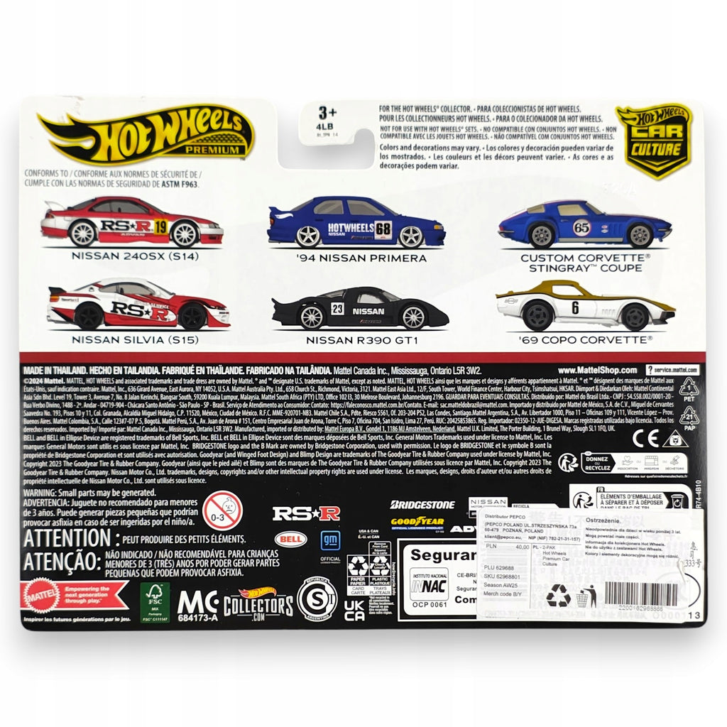 Hot Wheels Premium - 2-Pak 94 Nissan Primera, Nissan R390 GT1