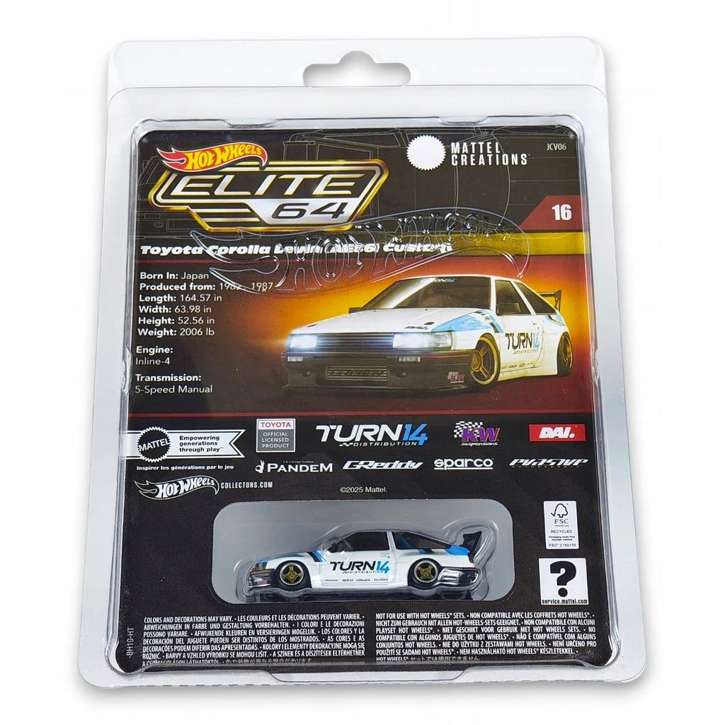 Hot Wheels Elite 64 - Toyota Corolla Levin AE86 Custom w Protektorze
