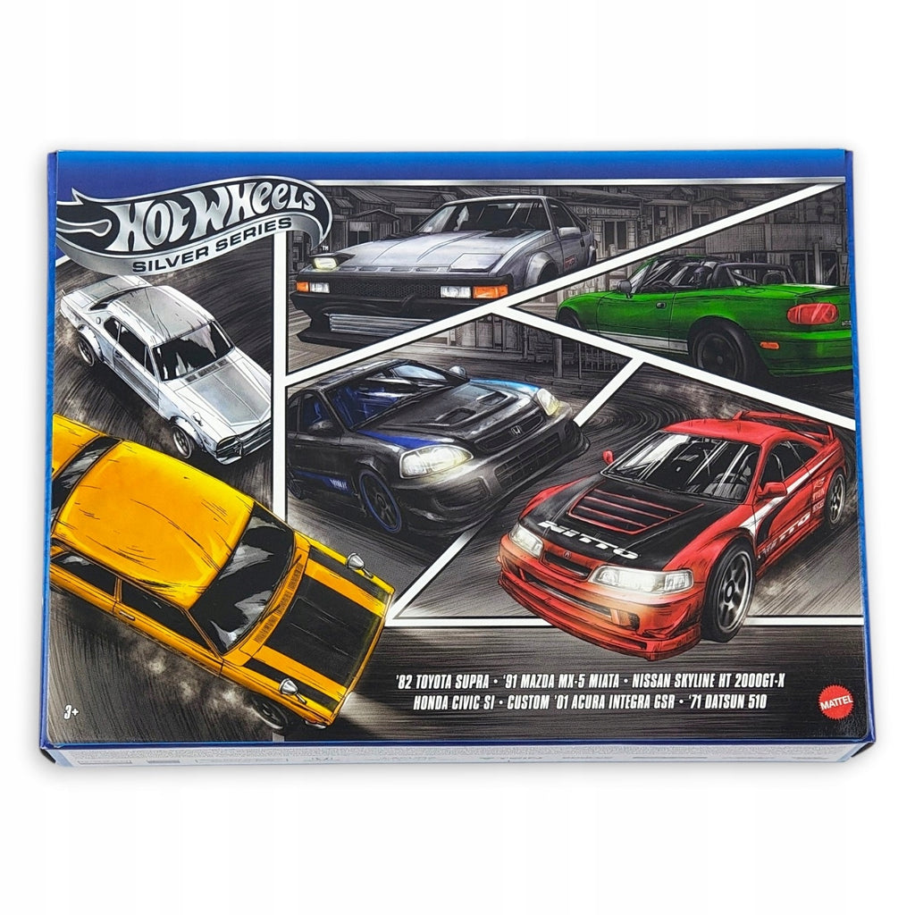 Hot Wheels - 6-Pak Streets of Japan Silver Series