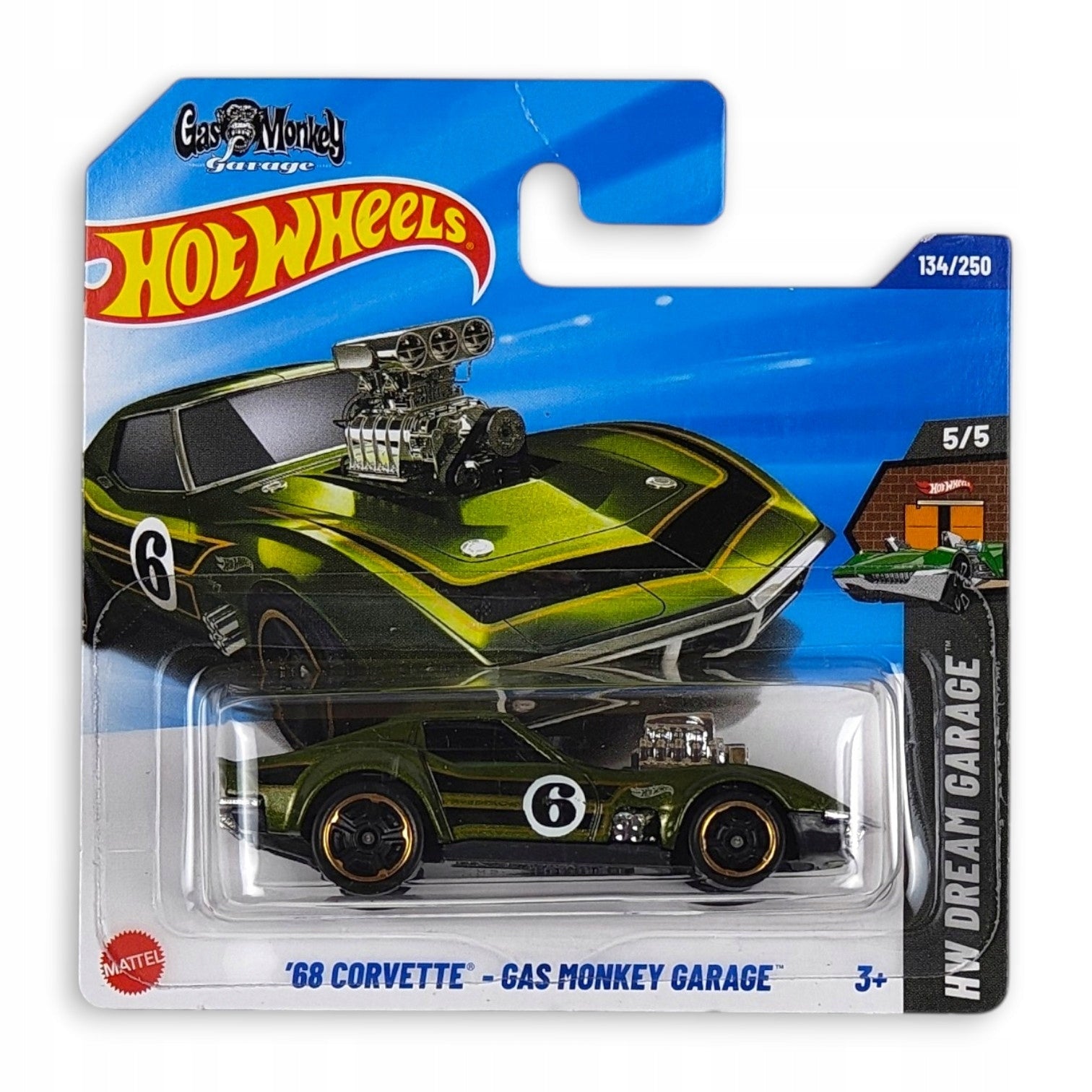 Hot Wheels - 68 Corvette - Gas Monkey Garage OUTLET Delikatne zagięcia