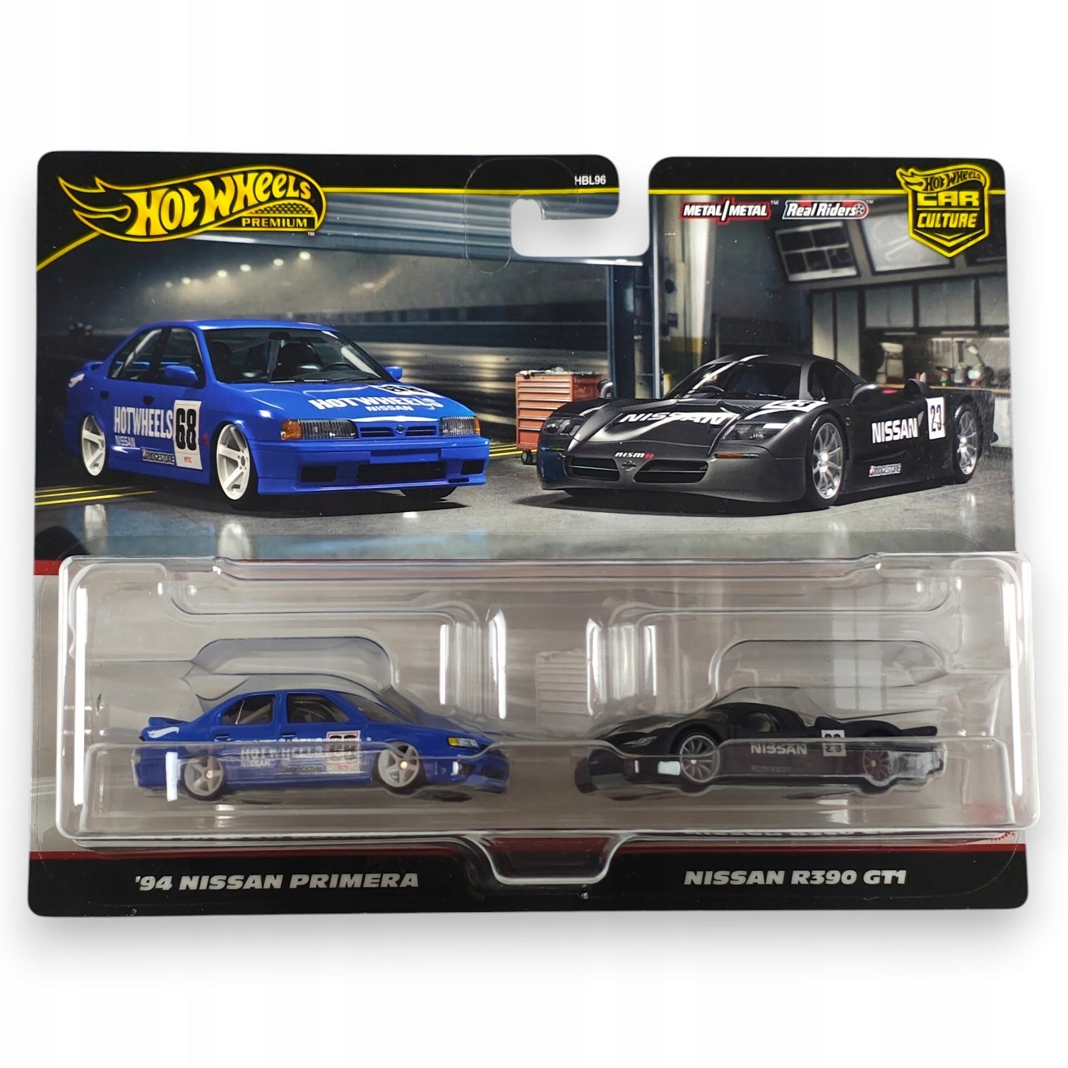 Hot Wheels Premium - 2-Pak 94 Nissan Primera, Nissan R390 GT1