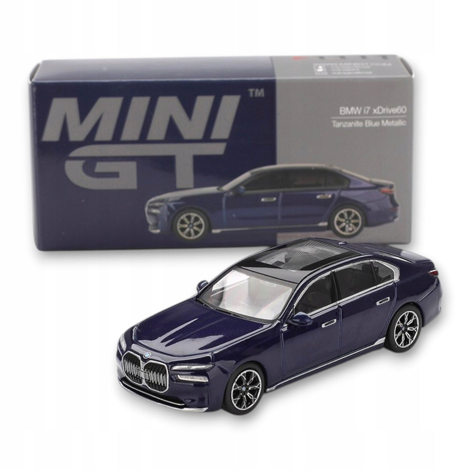 Mini GT - 1:64 BMW i7 xDrive60 Tanzanite Blue Metallic LHD MGT01111L