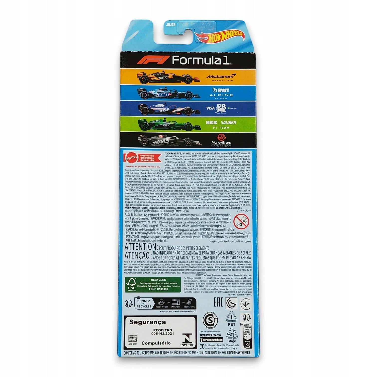 Hot Wheels - 5-pack Formula 1 F1