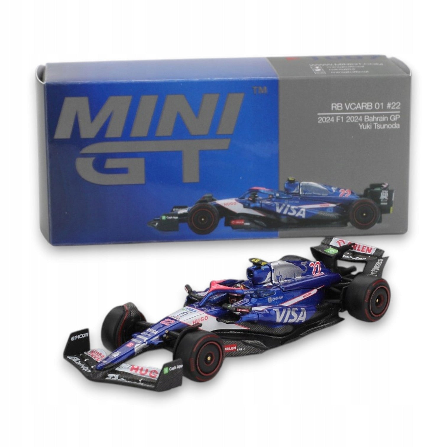 Mini GT - 1:64 RB VCARB 01 #22 Y. Tsunoda 2024 F1 2024 Bahrain GP MGT01007