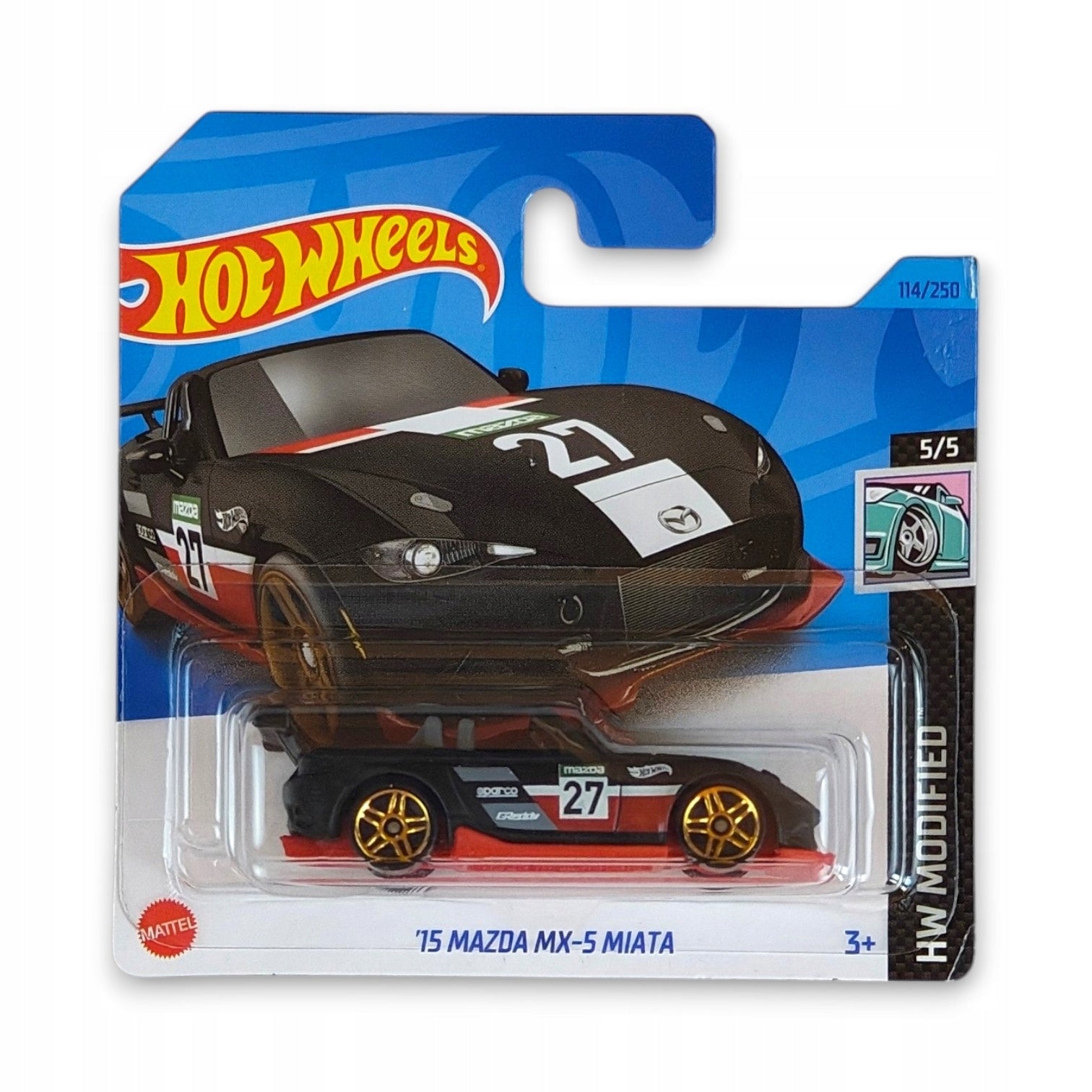 Hot Wheels - 15 Mazda MX-5 Miata OUTLET Delikatne zagięcia