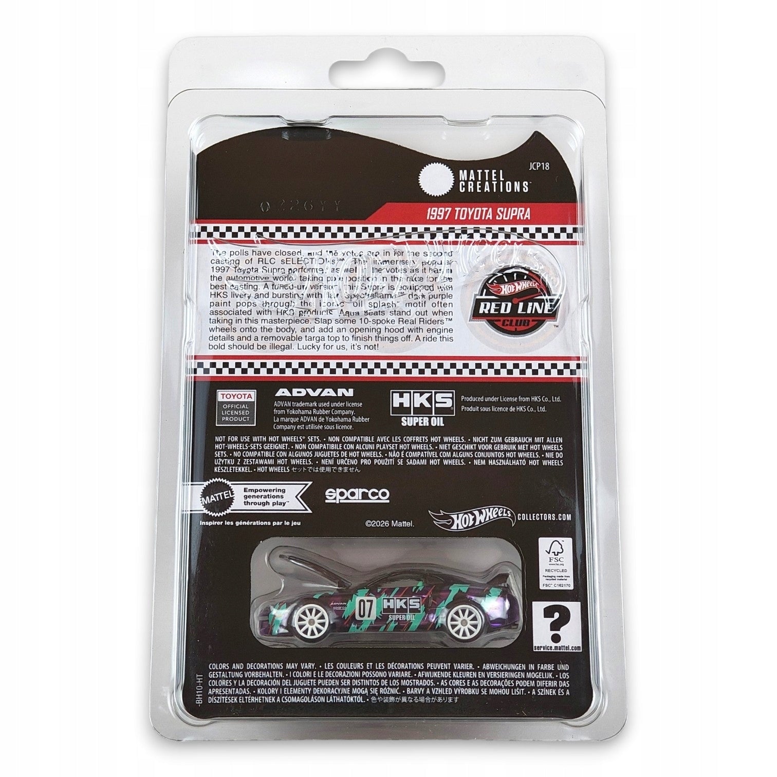 Hot Wheels RLC - 1997 Toyota Supra HKS w Protektorze