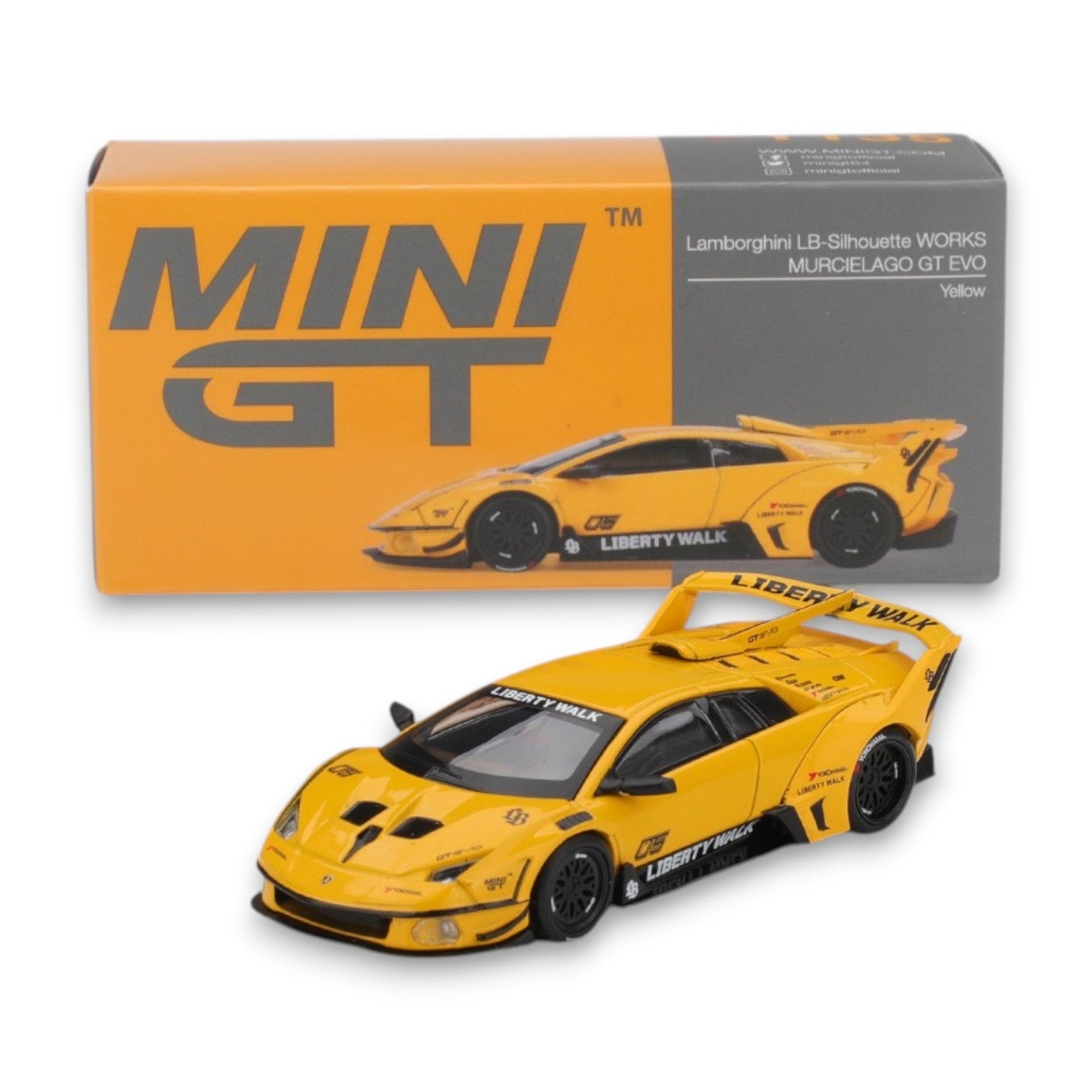 Mini GT - 1:64 Lamborghini Murcielago LB-Silhouette GT Evo Yellow MGT01135L