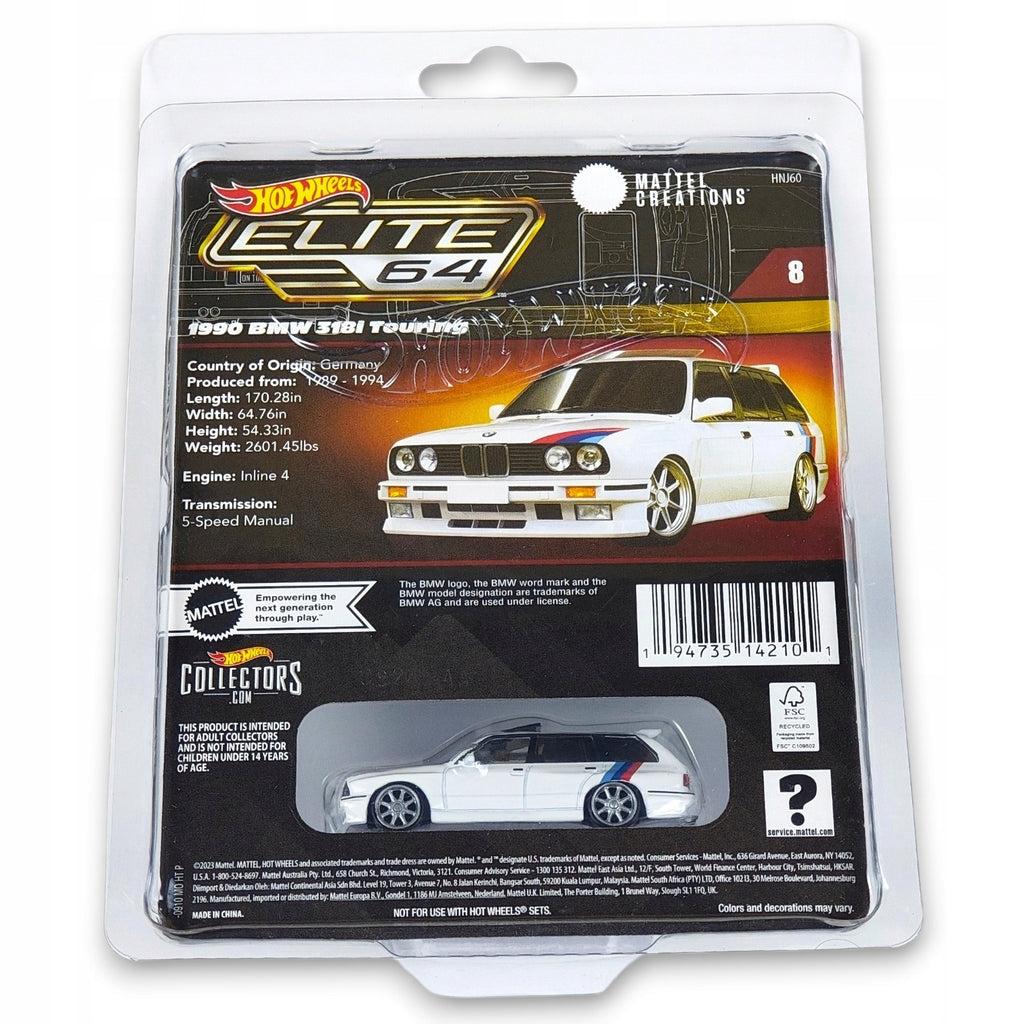 Hot Wheels Elite 64 - 1990 BMW 318i Touring w Protektorze