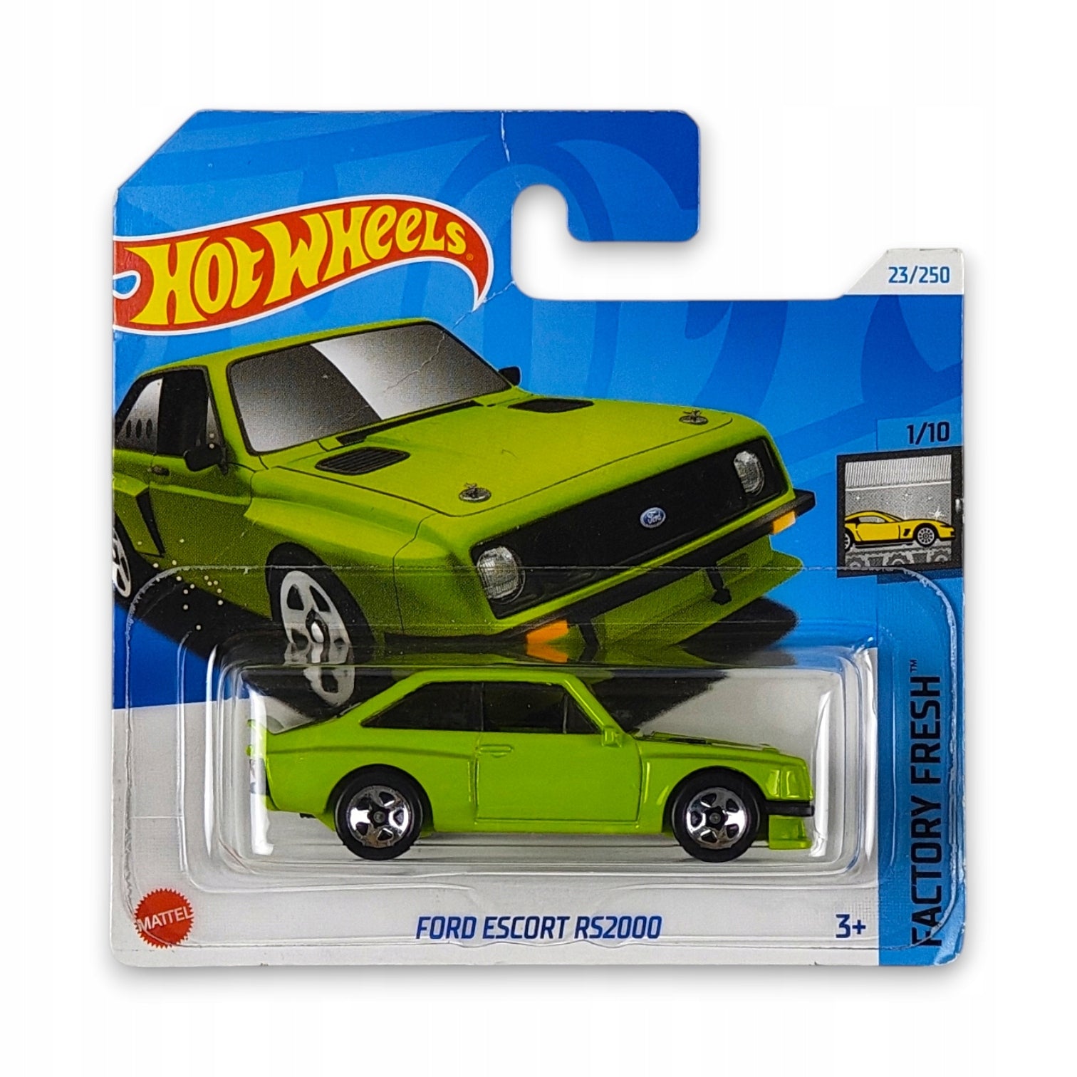 Hot Wheels - Ford Escort RS2000 OUTLET Delikatne zagięcia