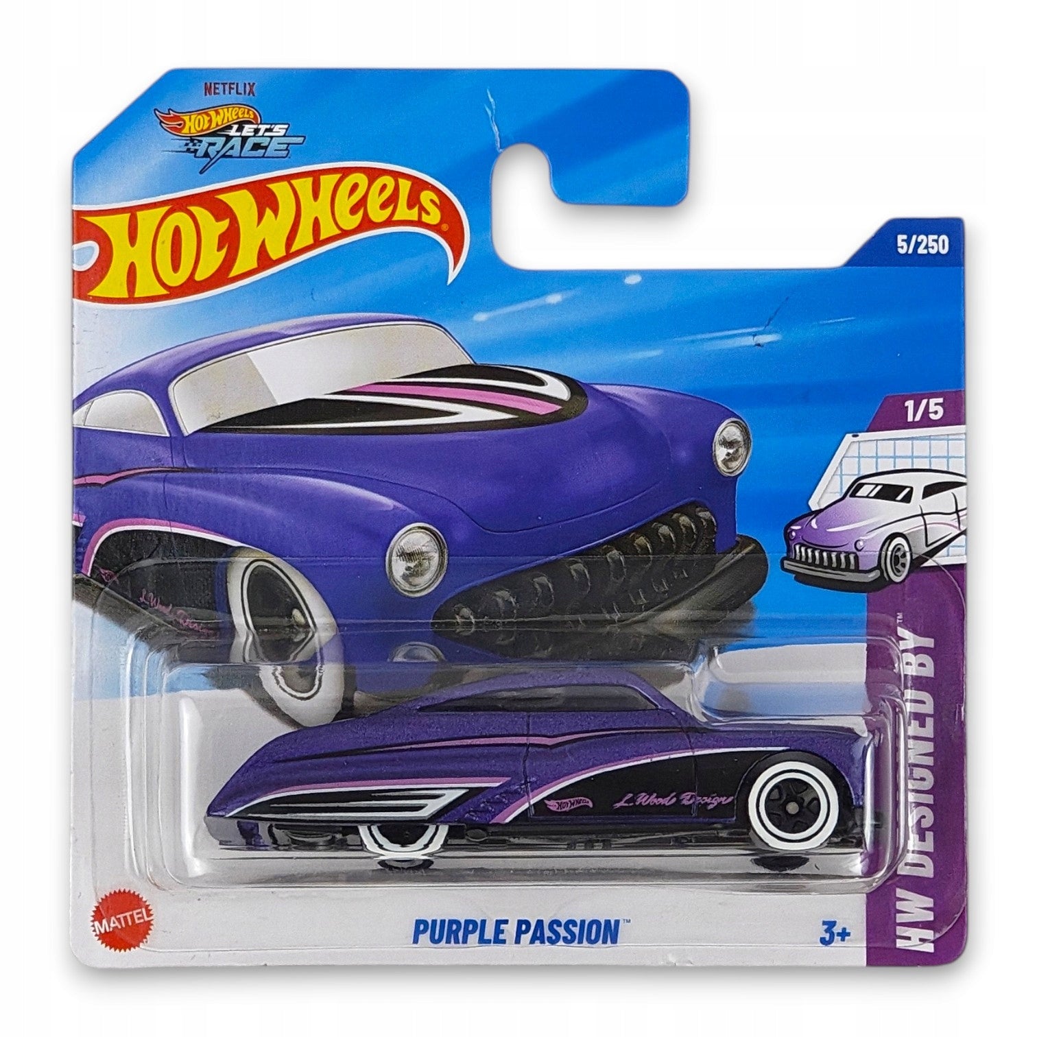 Hot Wheels - Purple Passion OUTLET Delikatne zagięcia