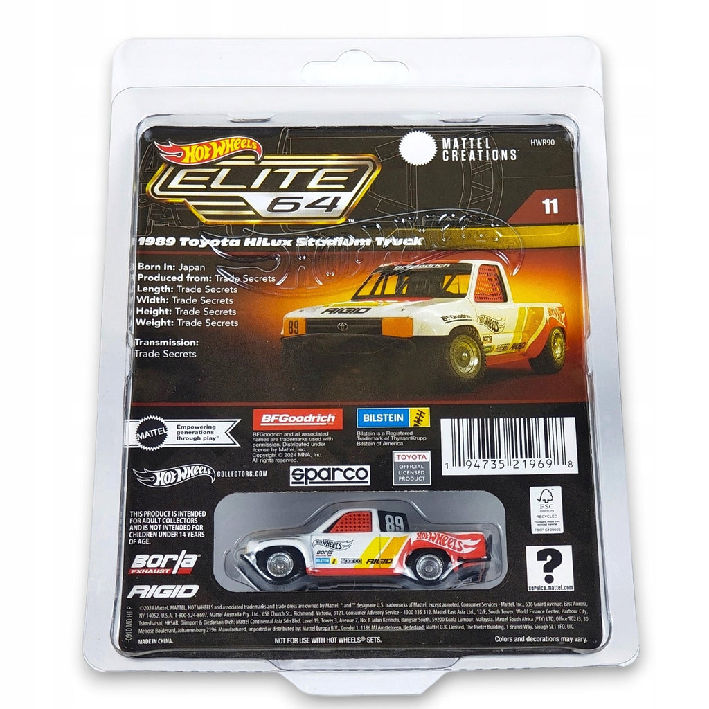 Hot Wheels Elite 64 - 1989 Toyota Hilux Stadium Truck w Protektorze