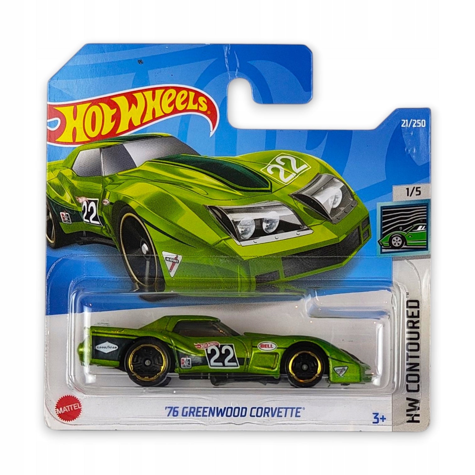Hot Wheels - 76 Greenwood Corvette OUTLET Delikatne zagięcia