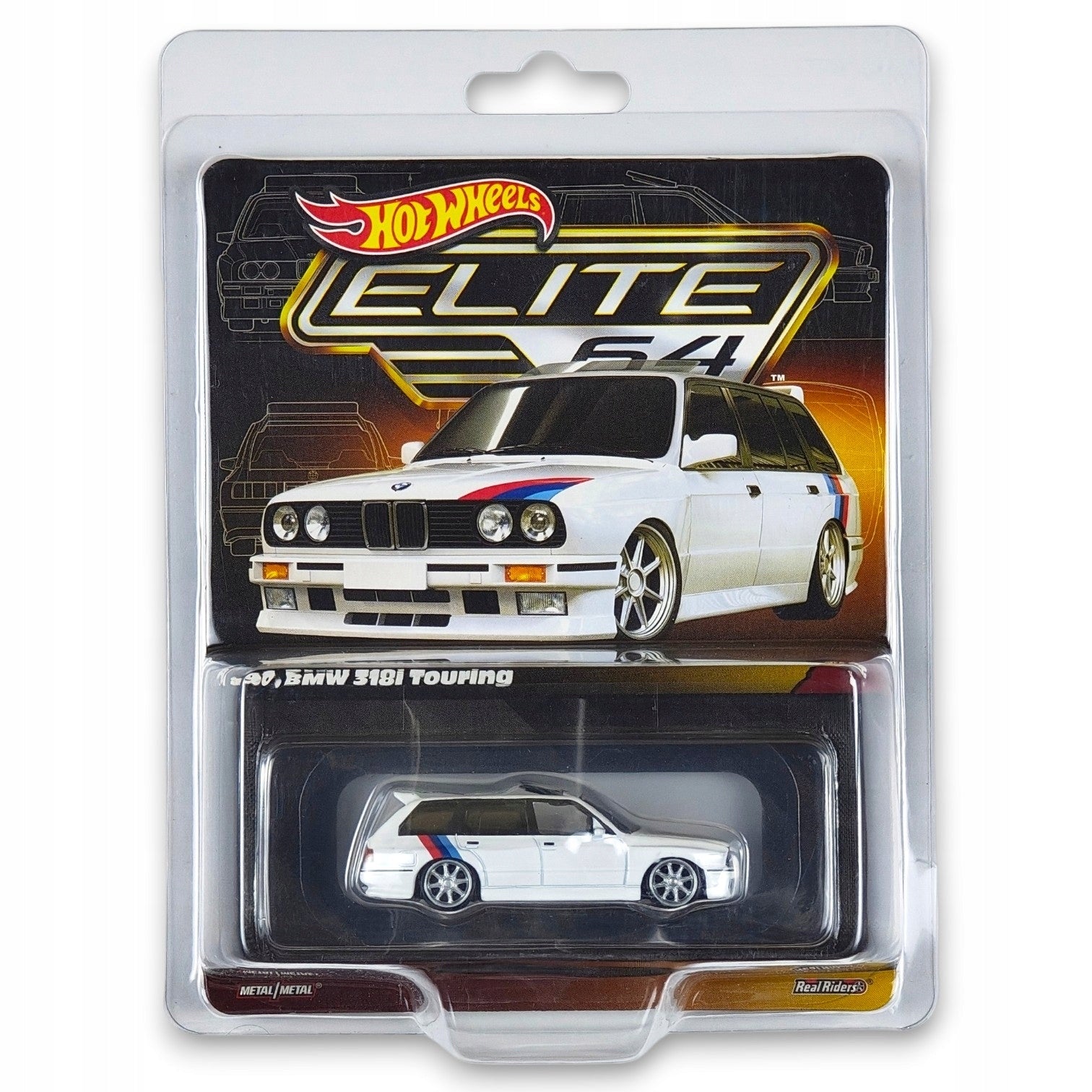 Hot Wheels Elite 64 - 1990 BMW 318i Touring w Protektorze