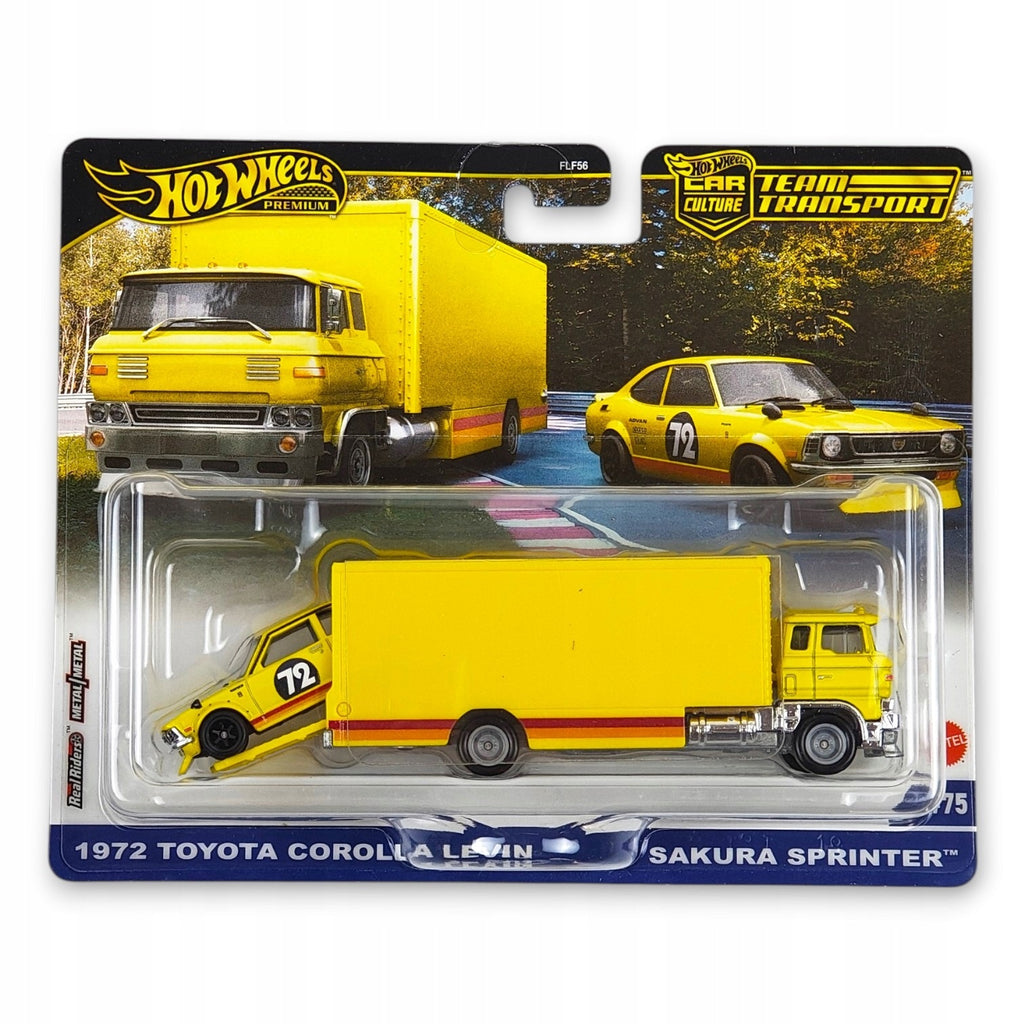 Hot Wheels - Team Transport 1972 Toyota Corolla Levin, Sakura Sprinter