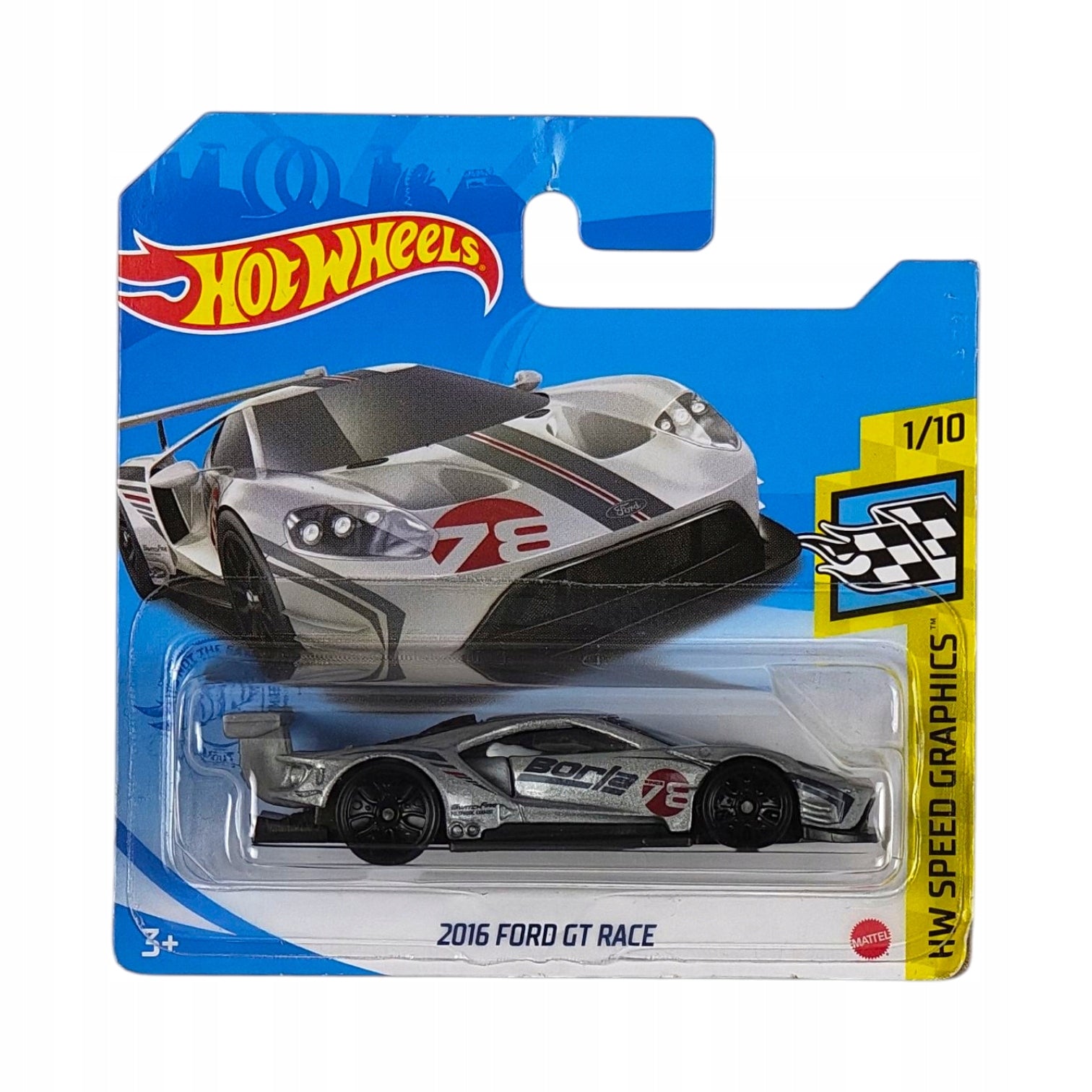 Hot Wheels - 2016 Ford GT Race OUTLET Delikatne zagięcia